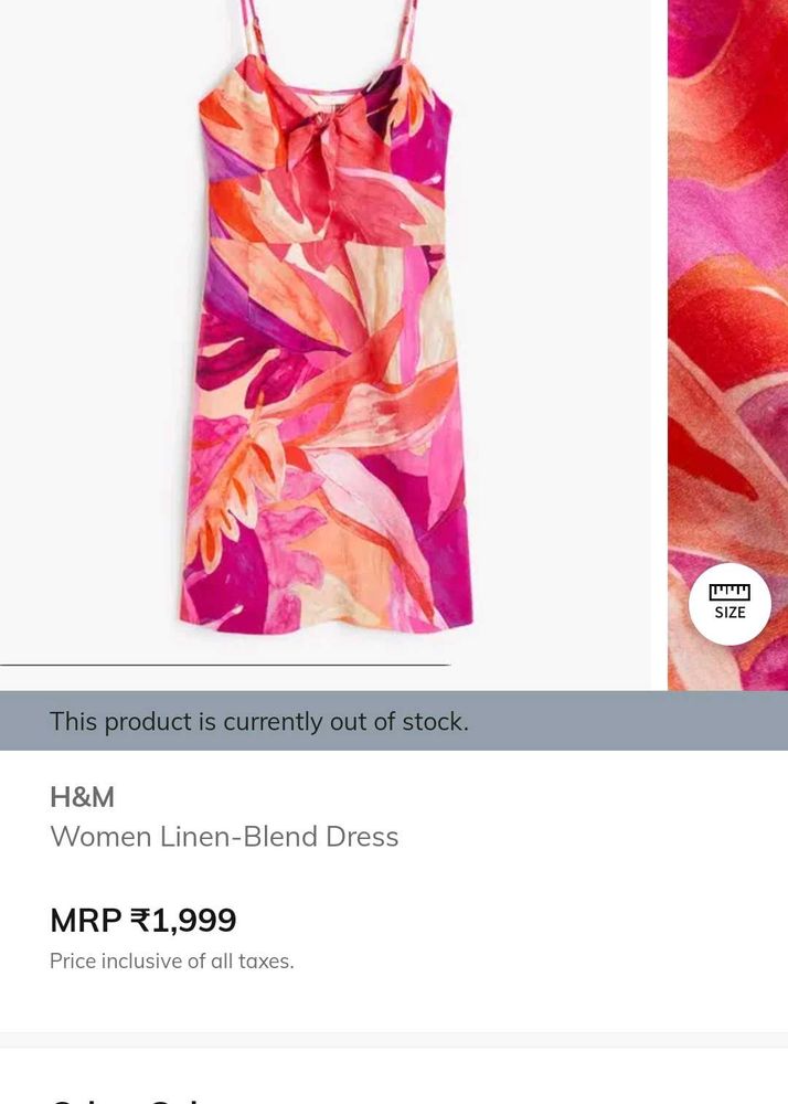 H&amp;M Front Tie Up Dress