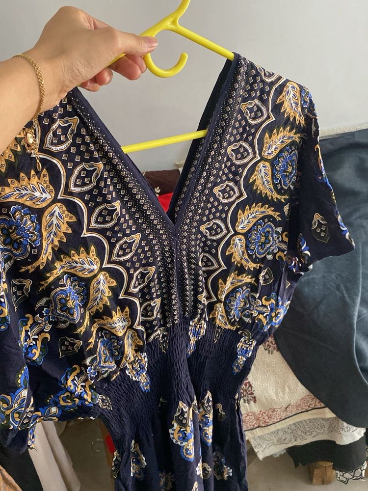 Boho Print Dress amd koreal jumpsuit combo offer