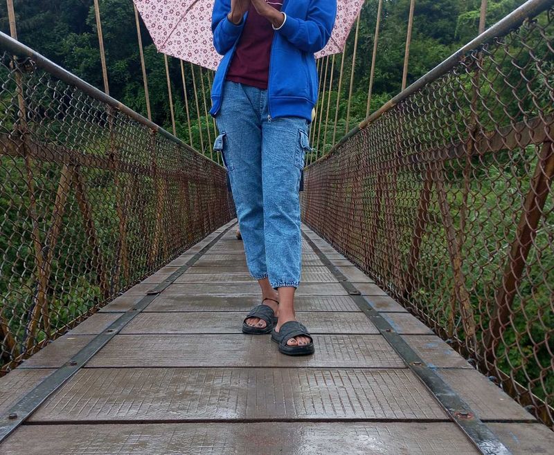 Blue Denim Cargo Pants