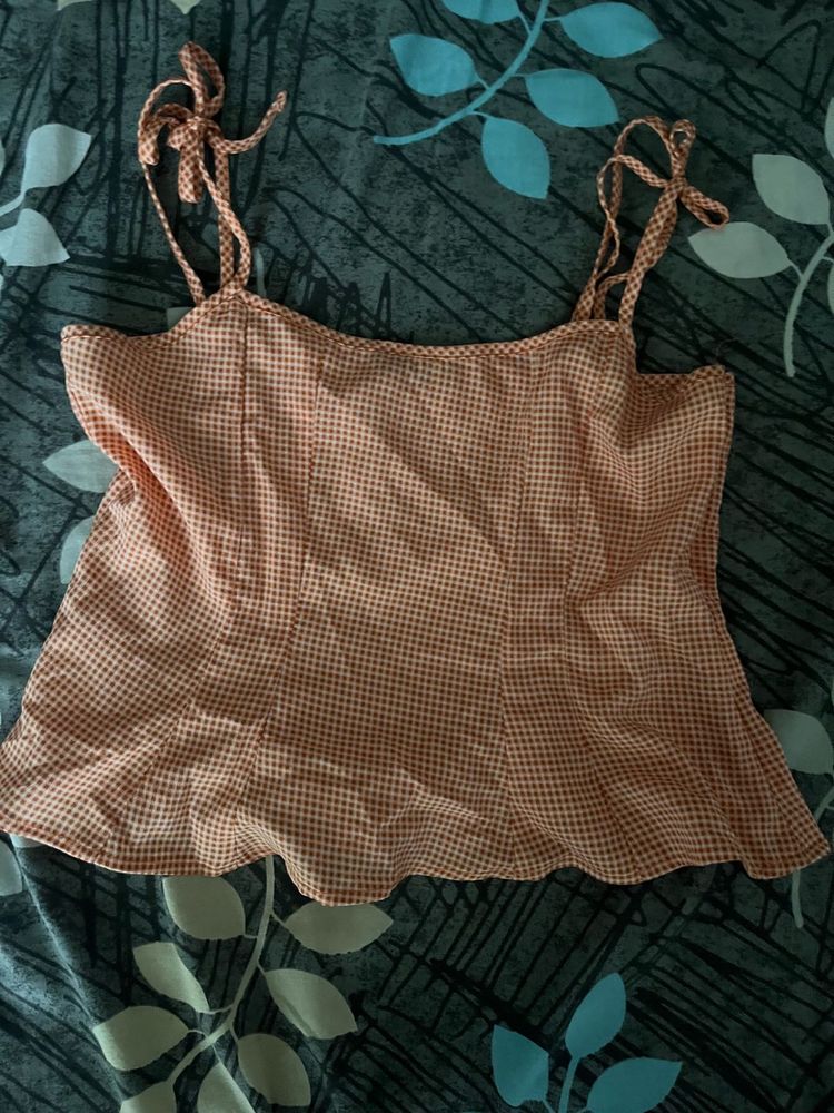 Cute Gingham Cami Top