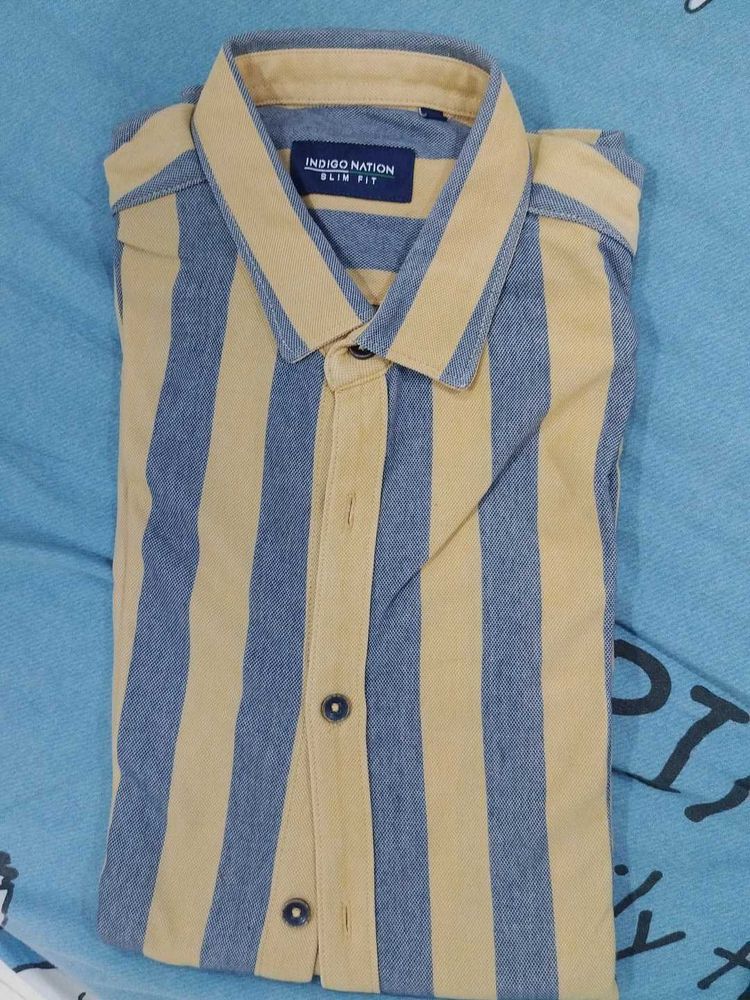 Yellow Black Striped Shirt