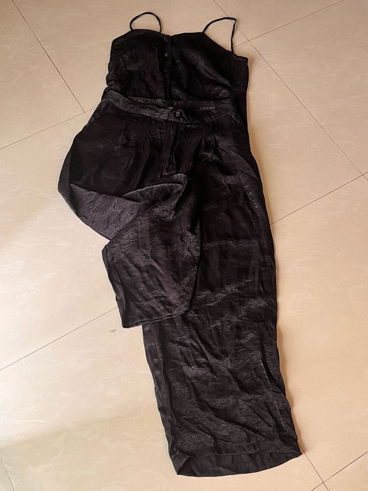 Black Silky Co Ord