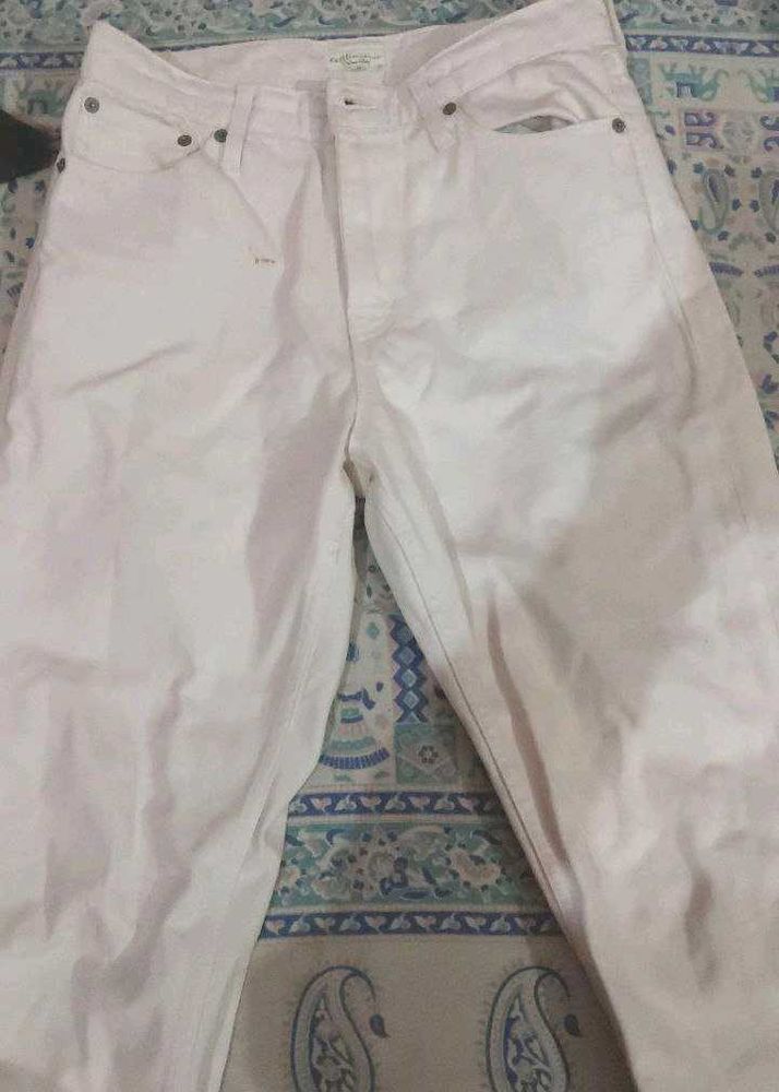 New White High Waisted Jeans