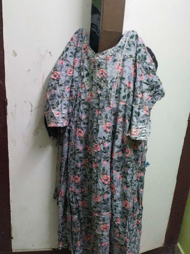 Floral Print Kurta
