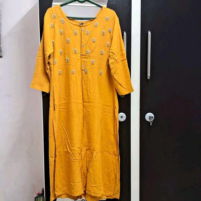 Mustard Yellow Kurta