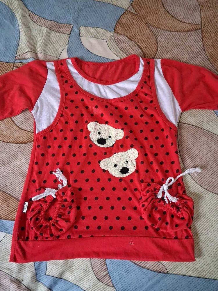 Cute Red Polka Dot Top