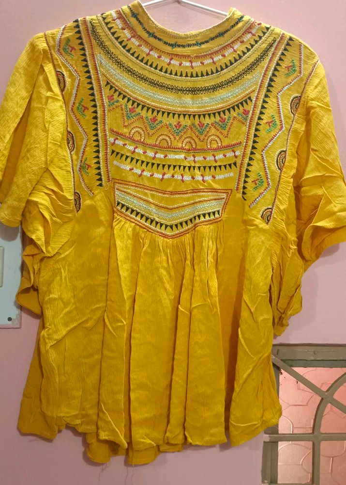 Yellow Kaftan Top