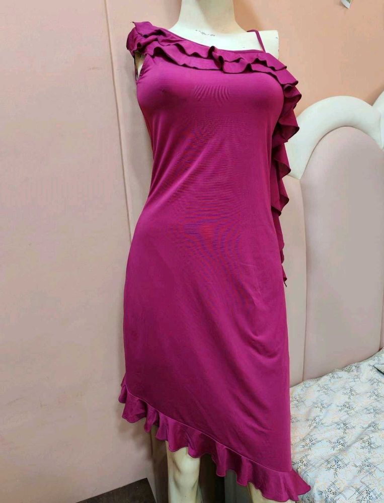 Fuchsia Ruffle Dress
