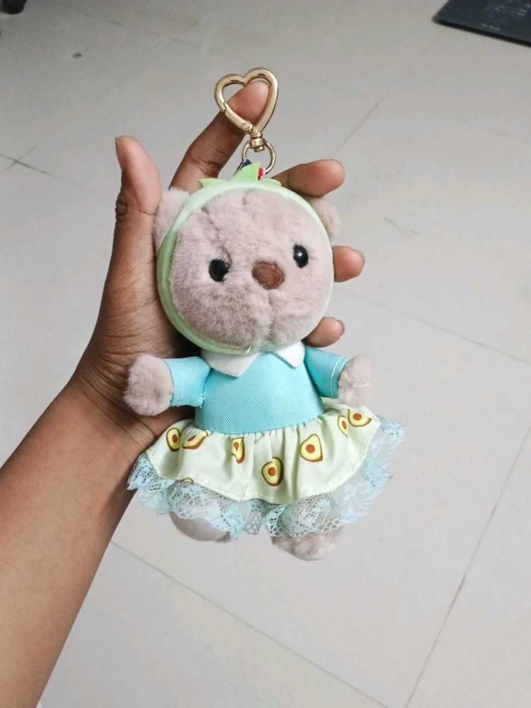 Avocado Bear Plush Keychain