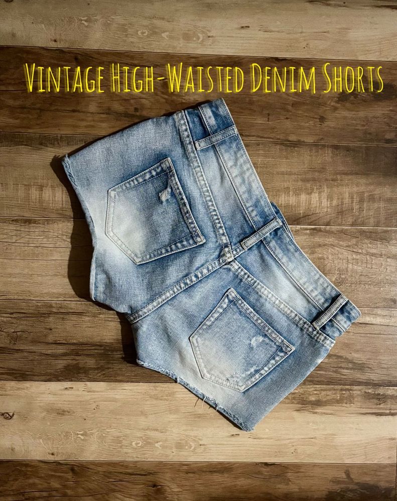 High-Waisted Denim Shorts