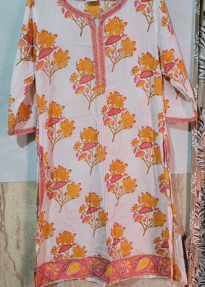 Floral Print Kurta