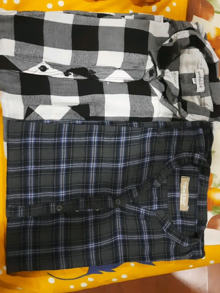 Plus Size COMBO TWO CHECKS SHIRTS