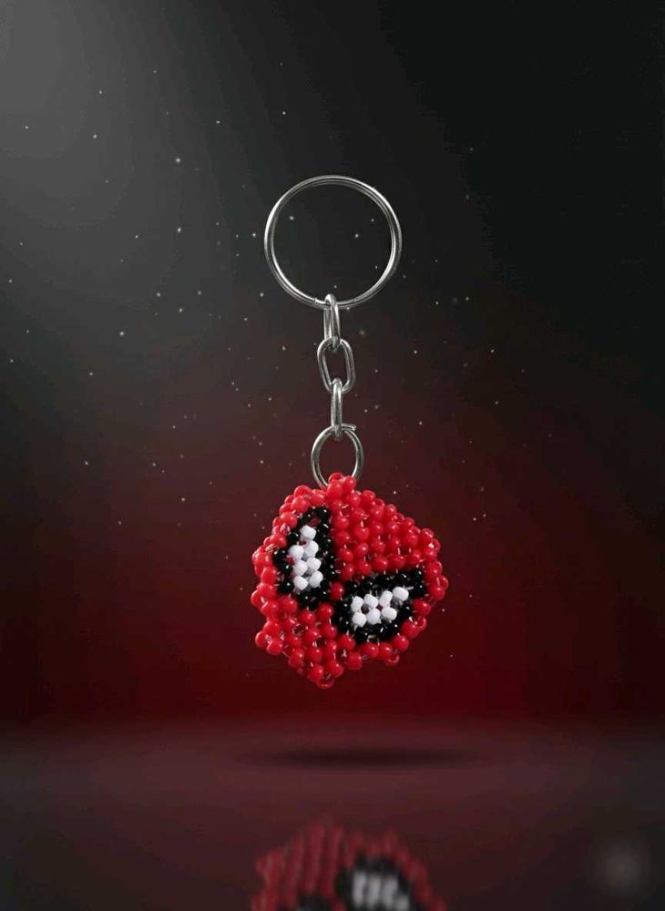 spiderman Handmade Beaded Keychain (single piece)