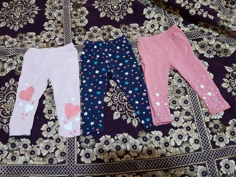 Combo Of 5 Leggings And 1 Blue Color Frock