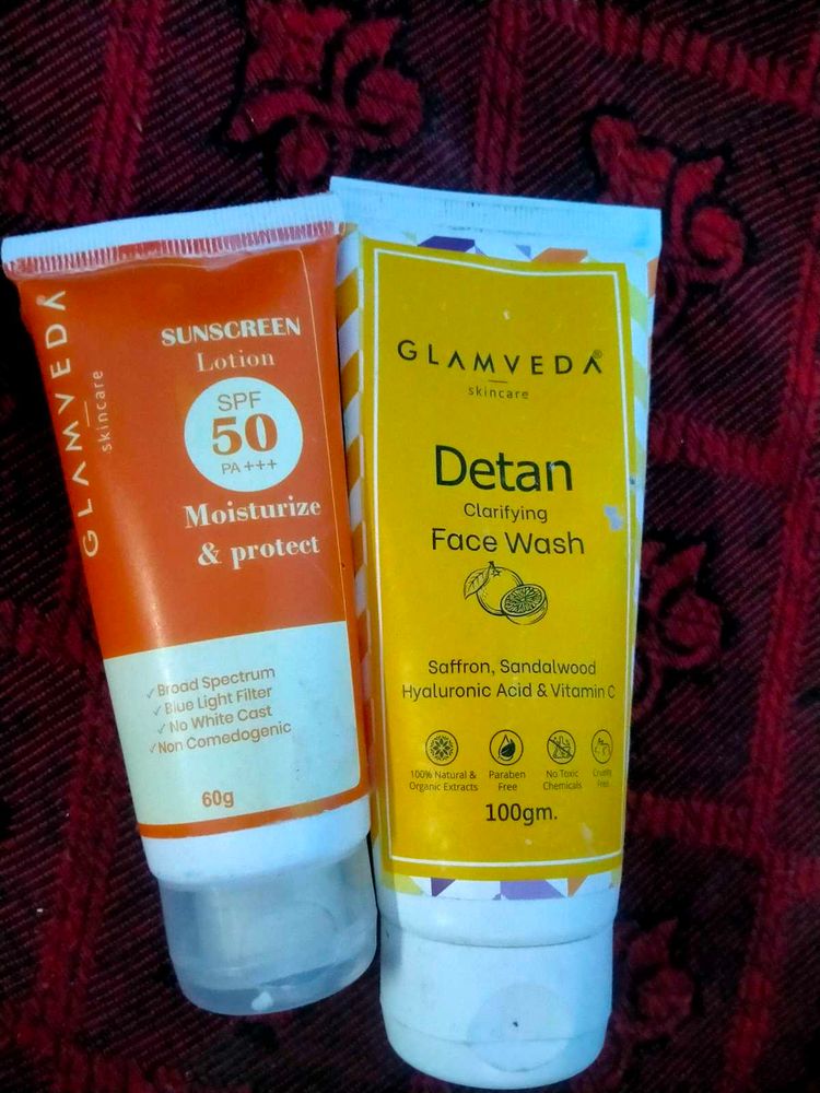 Glamveda Sunscreen &amp; Face Wash