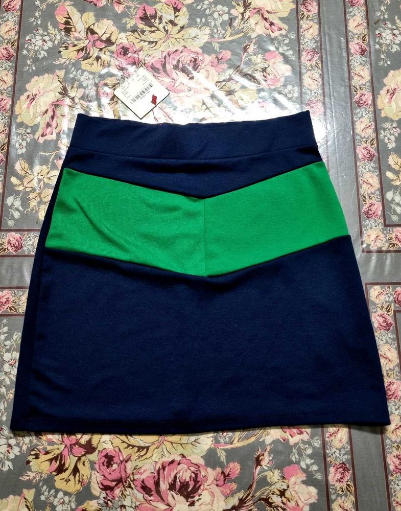 Color Block Mini Skirt