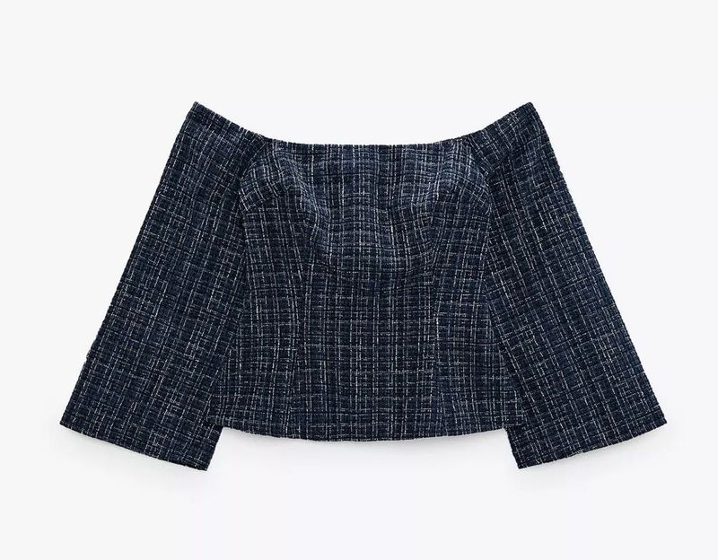 ZARA Off Shoulder Chanel Inspired top