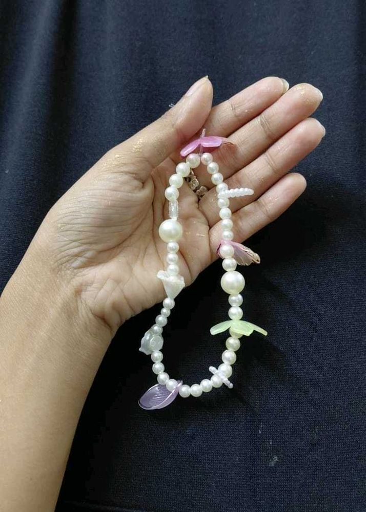 Pearl &amp; Butterfly phone charms