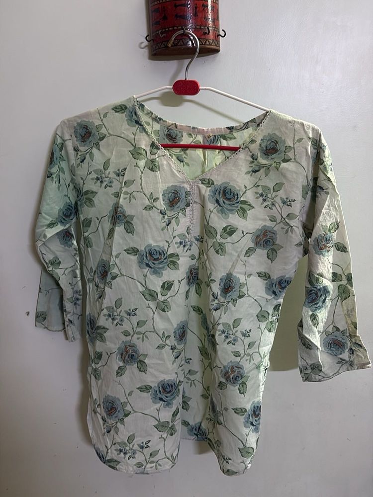 Floral Print Top Kurti