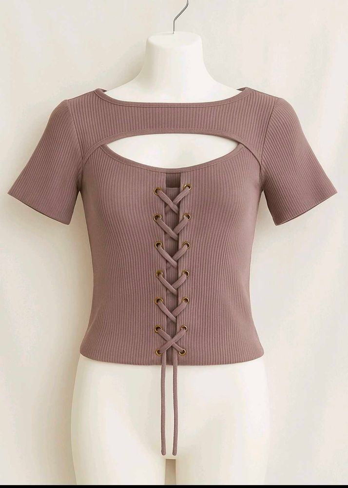 Purple Wine Like Shade Bust Cut Top