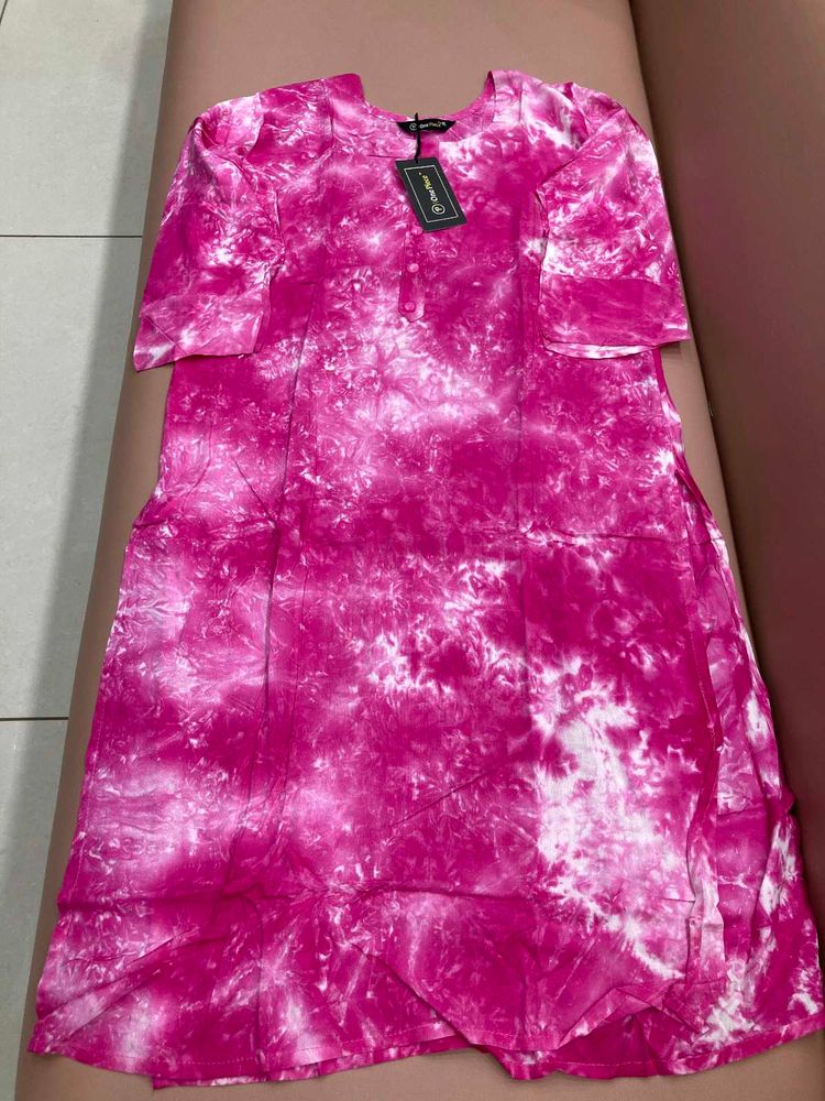 Pink Tie Dye Dress