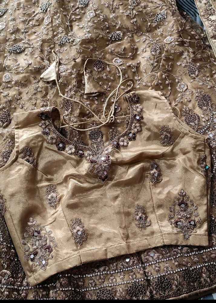 Gold Embellished Lehenga Choli Set