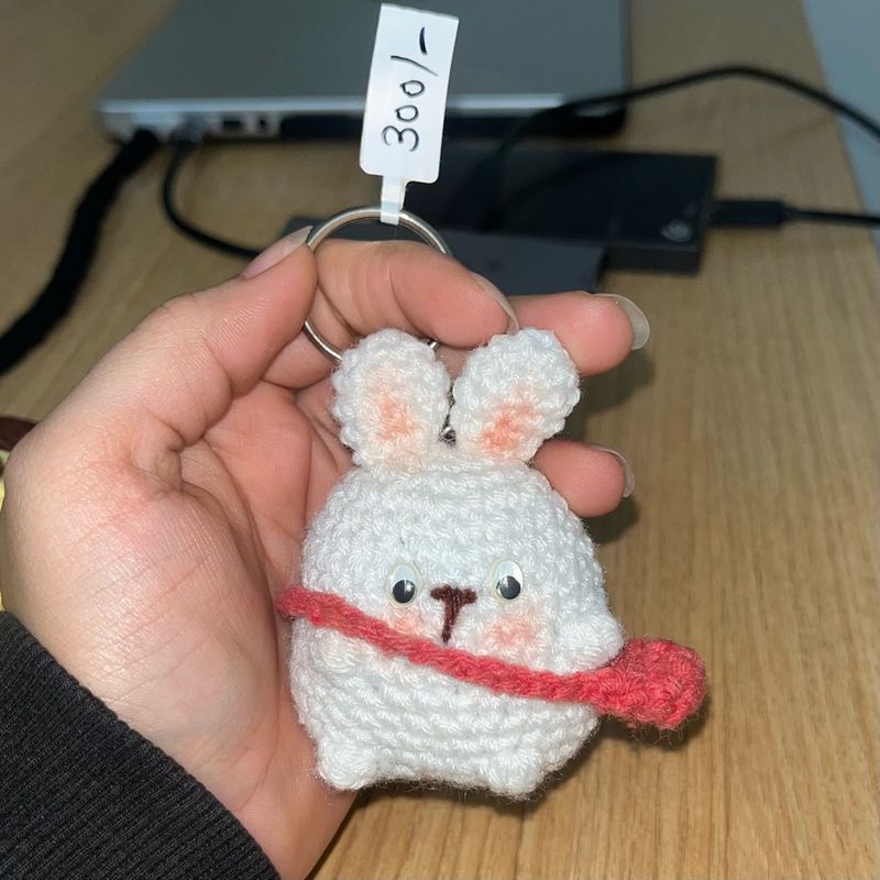 Crochet Chick Keychain