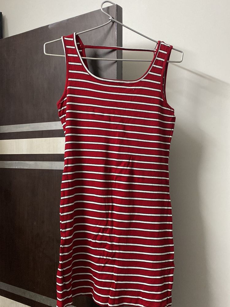 Casual Red Bodycon Dress