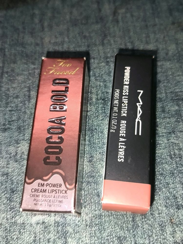 Combo Of Too Faced And Mac Lipstick