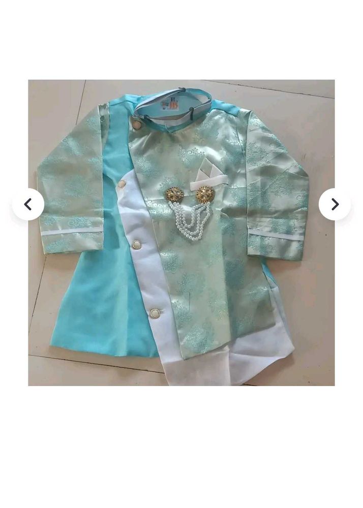 Partywear Sherwani Aur Kurt Pejama Set