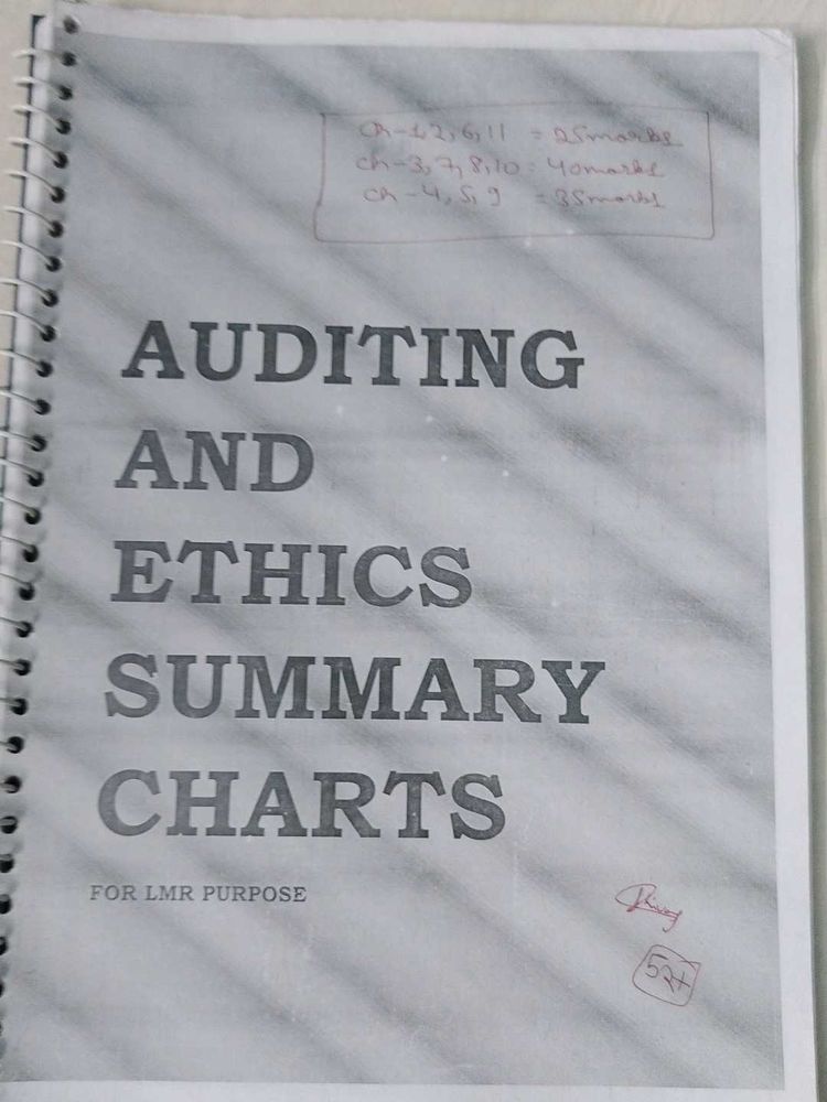 Auditing and Ethics Summary Charts