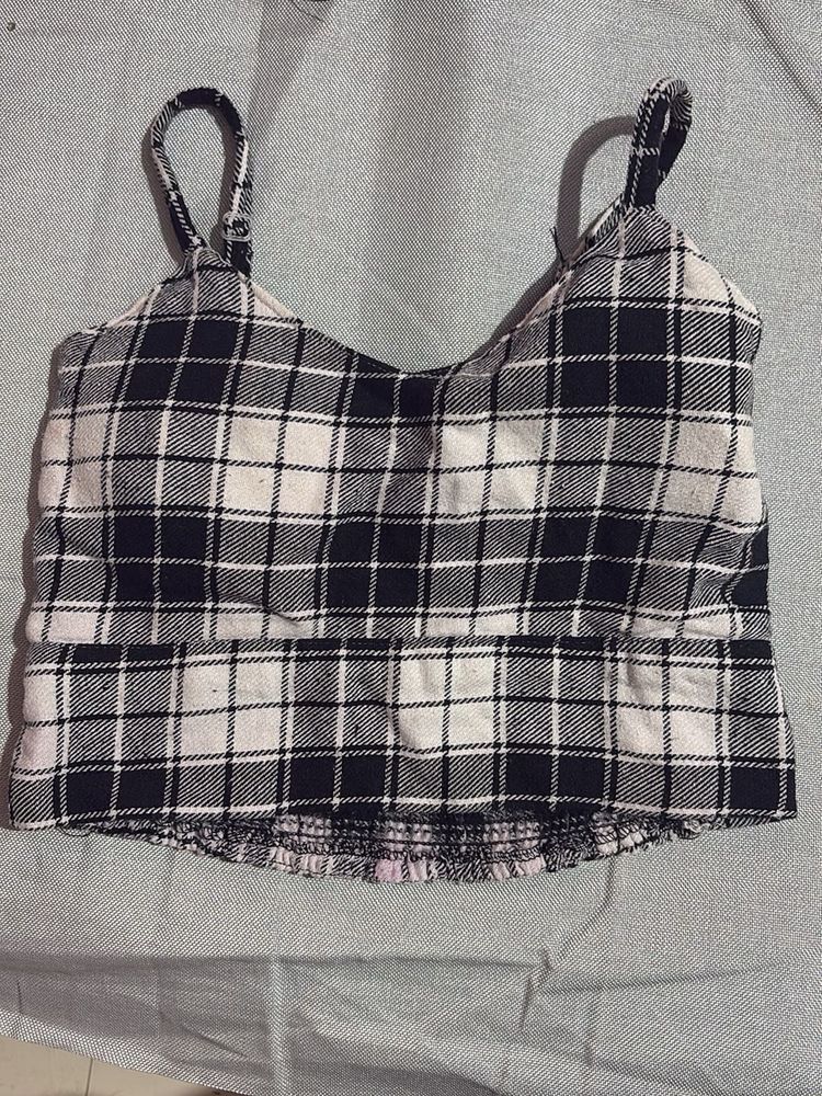 Plaid Crop Top