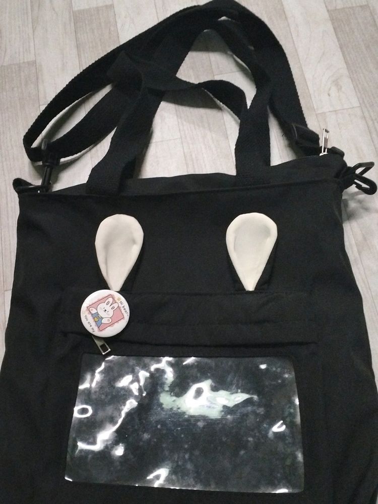 Cute Pinterest Black Tote Bag 💖