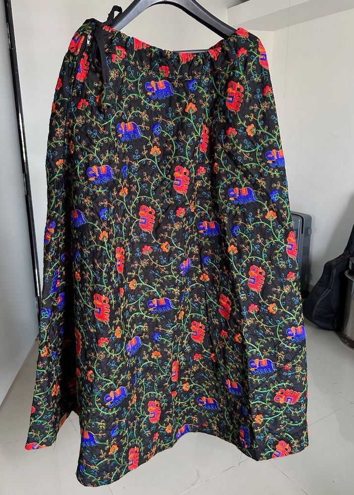 Patterned Ethnic Skirt
