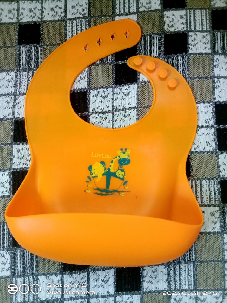 LuvLap Silicone Baby Bib for Feeding &amp; Weaning Bab