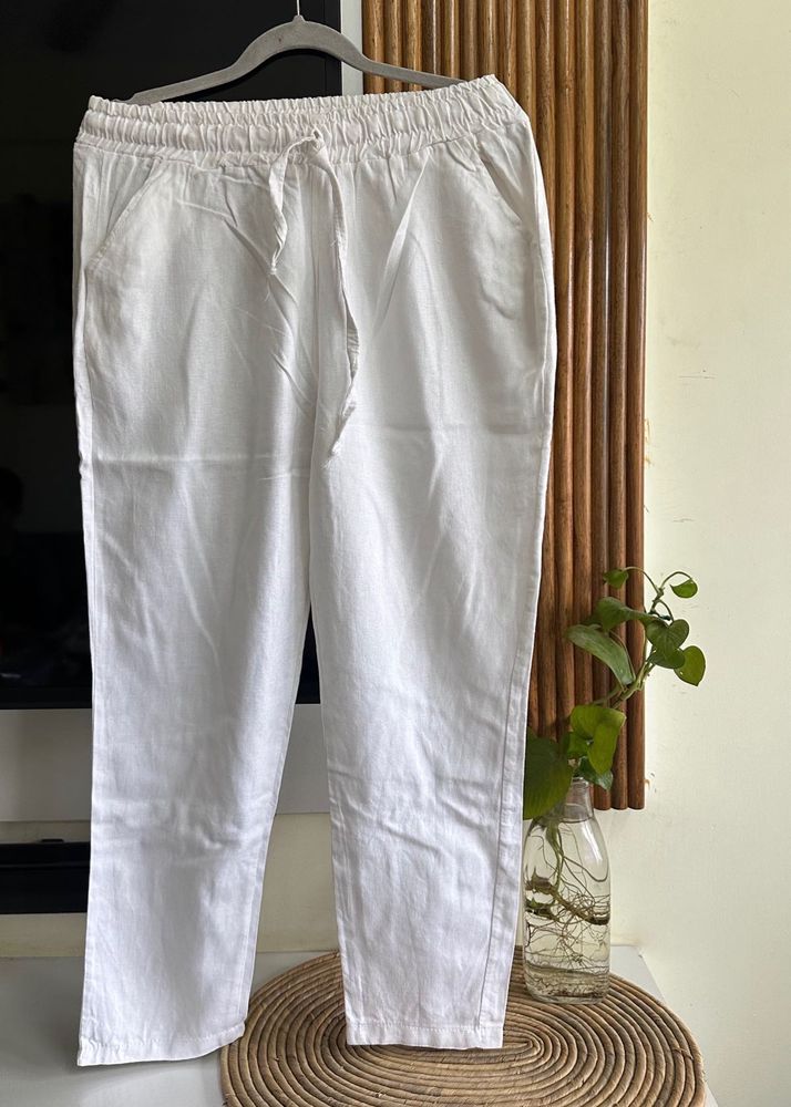 White Lenin Pant