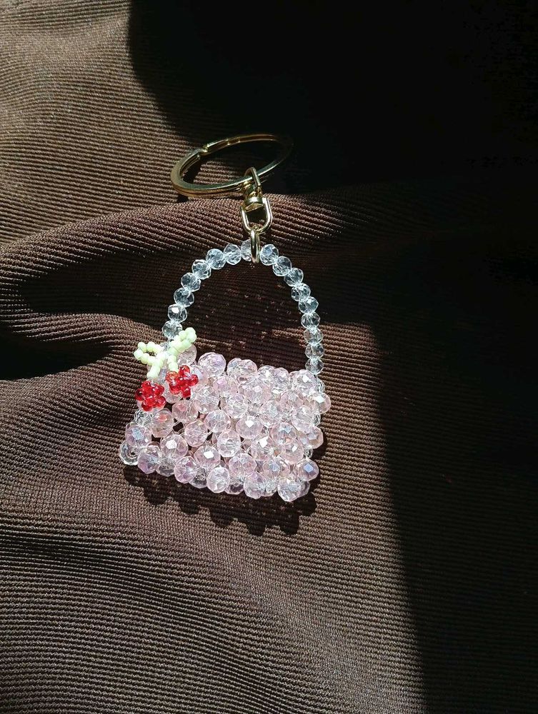 Beaded Bag Keychain
