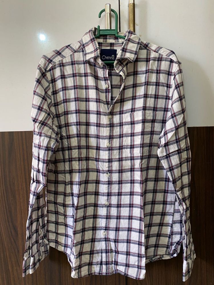 White Checked Shirt