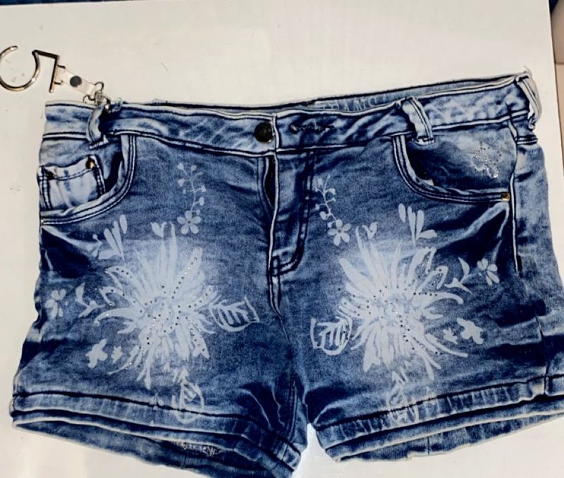 Floral Denim Shorts