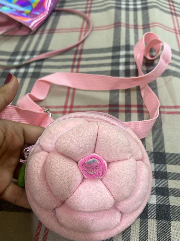 Pink Flower Coin Pouch