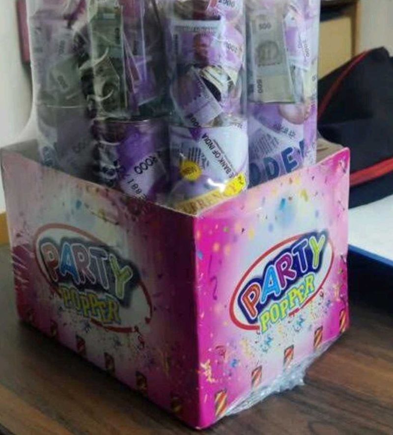 Indian Note Shower Party Popper- 12 Piece