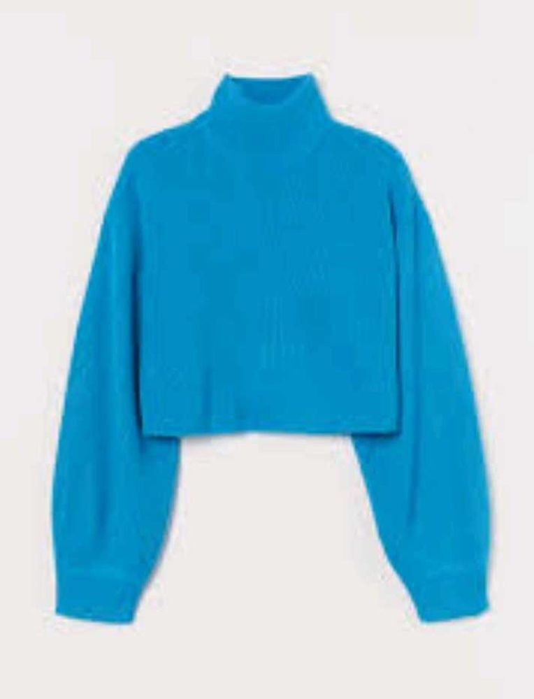 Turtleneck Cropped Long Sleeve Pullover Jumper