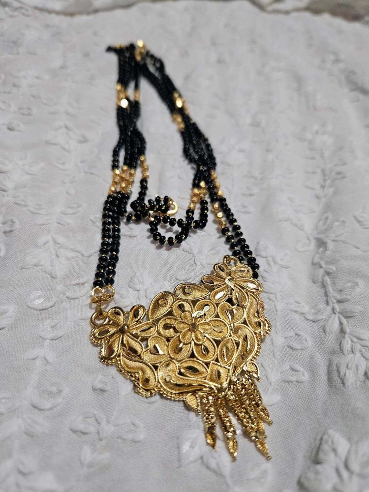 Elegant Gold-Plated Mangalsutra Necklace