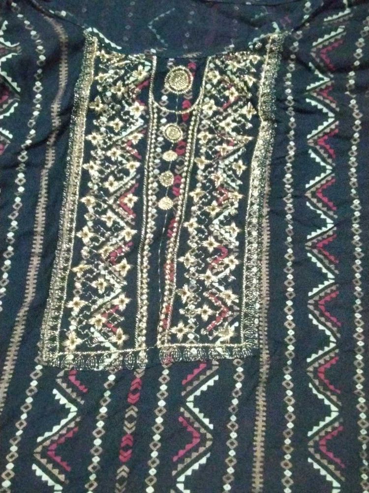 Embroidered short kurti (twice used)