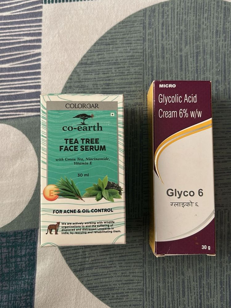 Colobar Co-earth Tea Tree Serum &amp; Glyco 6 Cream