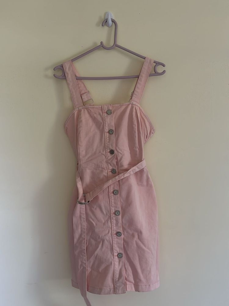 Pink Denim Dress