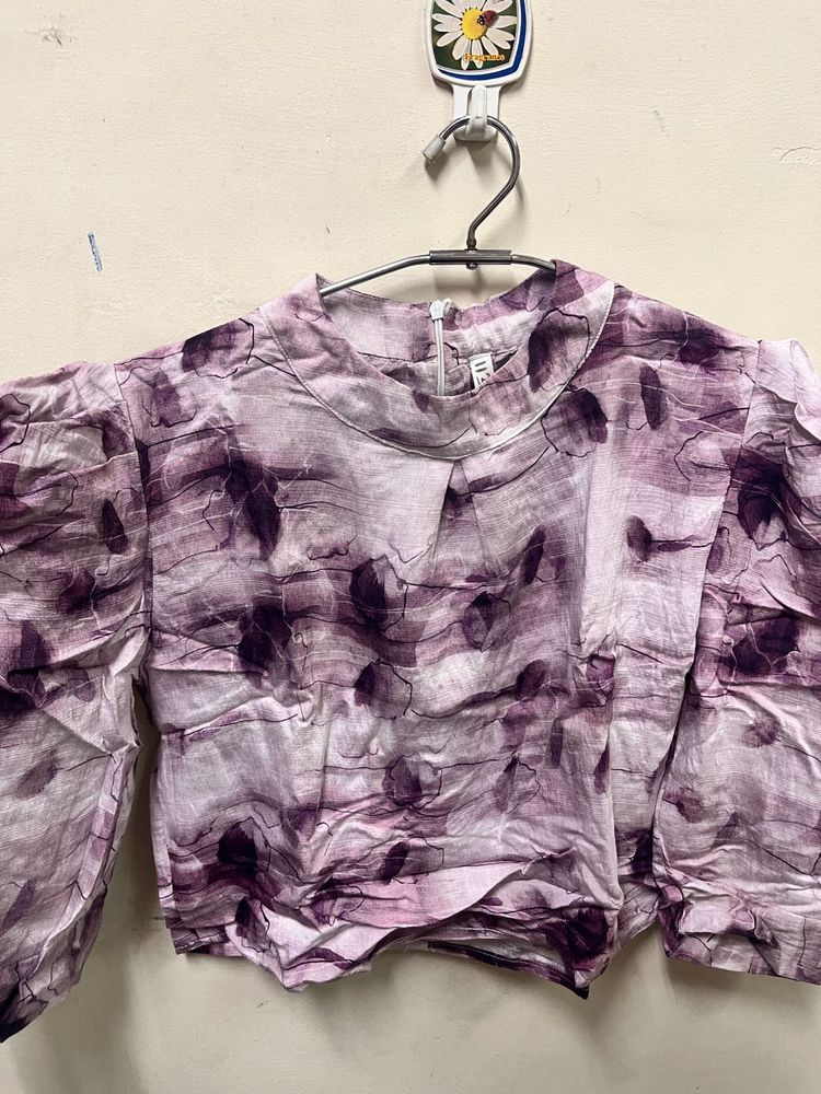 Stylish Purple Crop Top Women