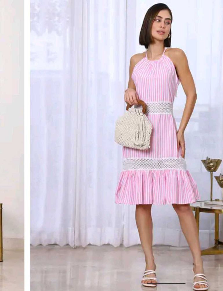 Striped Halter Dress