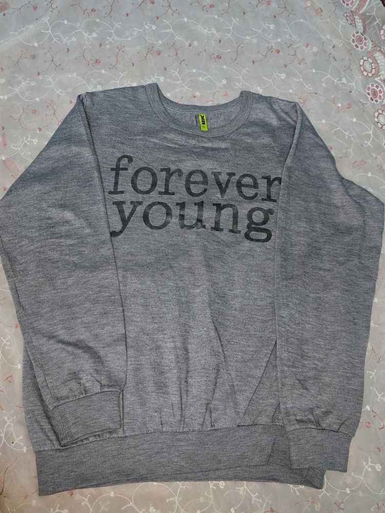 Gray &#39;Forever Young&#39; Top