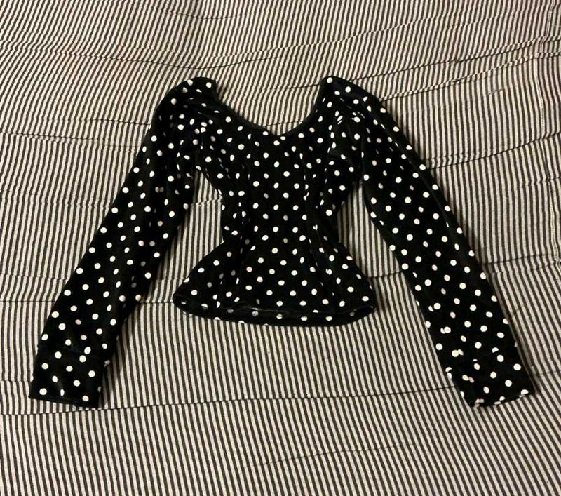 Polka Dot Long Sleeve Top